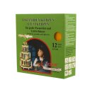 Knox Pyramidenkerzen natur, Größe: ca. 17 x 100 mm 12 Stück/Pack