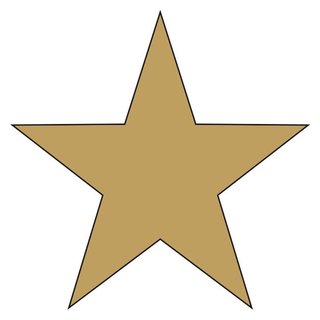 Weihnachtsaufkleber "Stern" gold glänzend