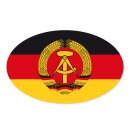 Autoaufkleber DDR schwarz rot gold mit DDR Emblem Hammer...