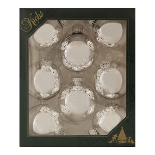 Weihnachtskugeln Silber glänzend 8 Stück/ Set, Ø 6,7 cm