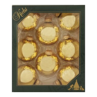 Weihnachtskugeln Gold glänzend 8 Stück/ Set, Ø 7 cm