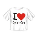 Baby T-Shirt bedruckt - I love Oma und Opa Größe 68-74
