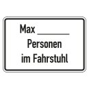 Hinweisschild Verhaltensregeln "Max ___ Personen im...