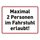 Hinweisschild Verhaltensregeln "Maximal 2 Personen im Fahrstuhl erlaubt!", Folie, 200 x 150 mm, Einzeletikett