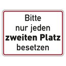 Hinweisschild Verhaltensregeln "Bitte nur jeden...