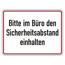 Hinweisschild Verhaltensregeln "Bitte im Büro...