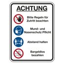 Hinweisschild Verhaltensregeln "Regeln für...