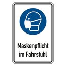 Kombischild Gebotszeichen "Maskenpflicht im...