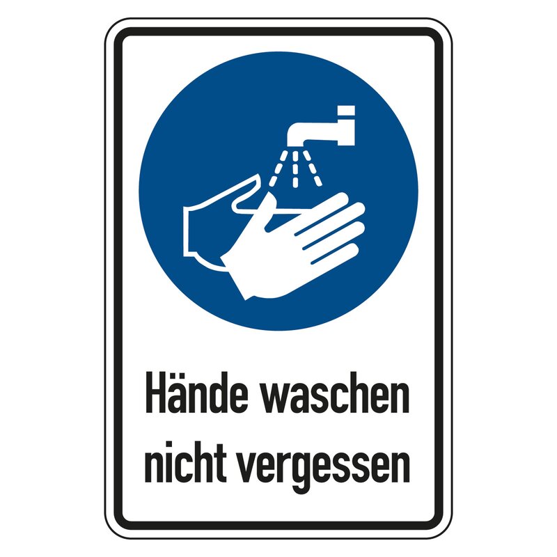 Vsafety Gebotsschild 'Bitte Schließen, Wenn Nicht In Gebrauch' – 100x150 Mm, Blau, Kunststoff, Nach EN ISO 7010