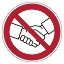 Verbotszeichen Händeschütteln verboten praxisbewährt,...