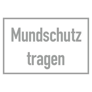 Hinweisschild Verhaltensregeln "Mundschutz tragen", Folie ausgestanzt, 300 x 200 mm, Einzeletikett