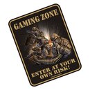 Blechschild mit Motiv/Spruch "Gaming Zone"