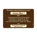 Schneidebrett mit Druckmotiv "Besitzer etwas...