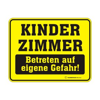 Blechschild mit Motiv/Spruch "Kinderzimmer betreten..."