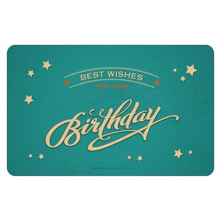 Schneidebrett mit Druckmotiv "Best wishes Birthday"