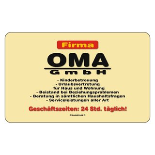 Schneidebrett mit Druckmotiv "Firma Oma GmbH"