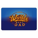 Schneidebrett mit Druckmotiv "100% Worlds best Dad"