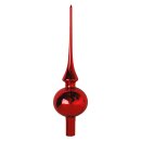 Krebs Glas Lauscha Christbaumspitze Rot glänzend 26 cm