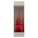Krebs Glas Lauscha Christbaumspitze Rot glänzend 26 cm