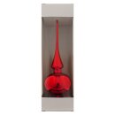 Krebs Glas Lauscha Christbaumspitze Rot glänzend 26 cm