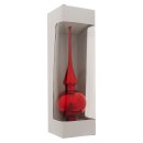 Krebs Glas Lauscha Christbaumspitze Rot glänzend 26 cm