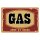 Blechschild "Gas open 24 hours" 40 x 30 cm Dekoschild Tankstelle