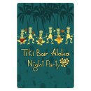 Blechschild "Tiki Bar Night Party" 30 x 40 cm...