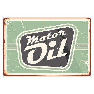 Blechschild "Motor Oil" 40 x 30 cm Dekoschild Motoröl