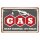 Blechschild "Gas Next Service 100 Miles" 40 x 30 cm Dekoschild Benzin