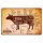 Blechschild "Beef cuts Organic" 40 x 30 cm Dekoschild Rindfleisch