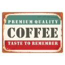 Blechschild "Premium Quality Coffee" 40 x 30 cm...