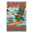 Blechschild "Surfing Hawaii" 30 x 40 cm...