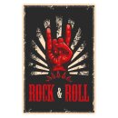 Blechschild "Rock & Roll" 30 x 40 cm...