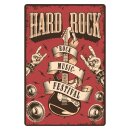 Blechschild "Hard Rock" 30 x 40 cm Dekoschild...