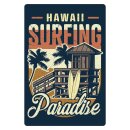 Blechschild "Surfing Paradise" 30 x 40 cm...
