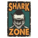 Blechschild "Shark Zone" 30 x 40 cm Dekoschild...