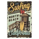 Blechschild "Its Surfing Time California" 30 x...