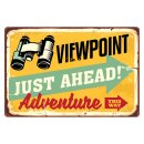 Blechschild "Viewpoint Adventure this way" 40 x...