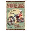 Blechschild "Motorcycle Garage" 30 x 40 cm...