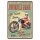 Blechschild "Motorcycle Garage" 30 x 40 cm Pinup Schild Oldtimer-Motorrad