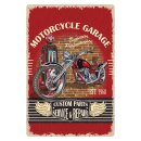 Blechschild "Motorcycle Garage Service" 30 x 40...