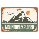 Blechschild "Mountain Explorer" 40 x 30 cm...