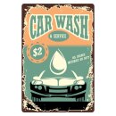 Blechschild "Car Wash & Service" 30 x 40 cm...