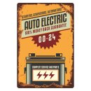 Blechschild "Auto Electric 00-24" 30 x 40 cm...