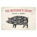 Blechschild "Cuts of Pork" 40 x 30 cm...