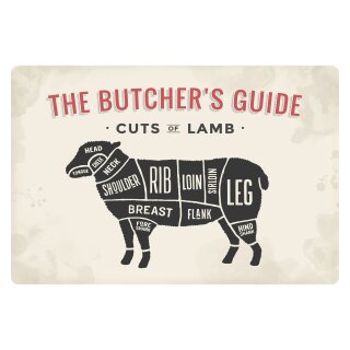 Blechschild "Cuts of Lamb" 40 x 30 cm Dekoschild Lamm