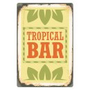 Blechschild "Tropical Bar" 30 x 40 cm...