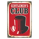 Blechschild "Gentlemen`s Club" 30 x 40 cm...