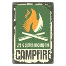 Blechschild "Life is better Campfire" 30 x 40...