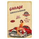 Blechschild "Garage Service & Repair Last...